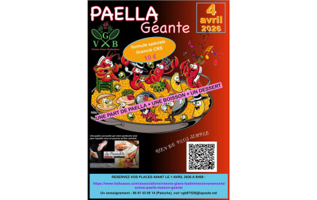 Soirée Paella lors des CRS le 04/04/26